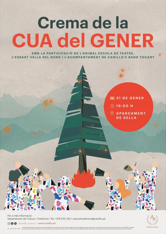 Cartel de la Crema de la Cua del Gener en Canillo