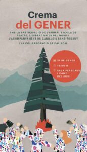 Celebración de la Crema del Gener en Canillo con un árbol encendido