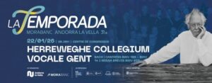 Cartel del concierto de la 31ª temporada en Andorra la Vella con Herreweghe y Collegium Vocale Gent.