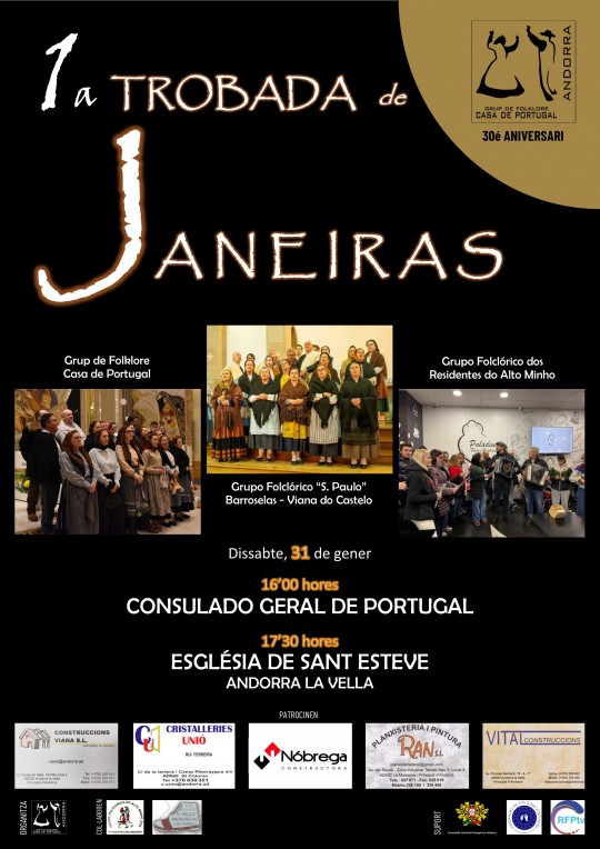 Cartel de la primera trobada de janeiras en Andorra la Vella
