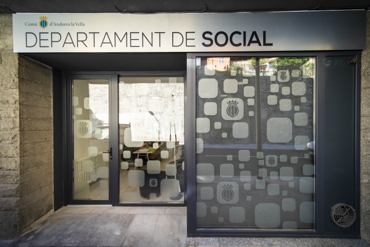 Entrada del Departament de Social d'Andorra la Vella