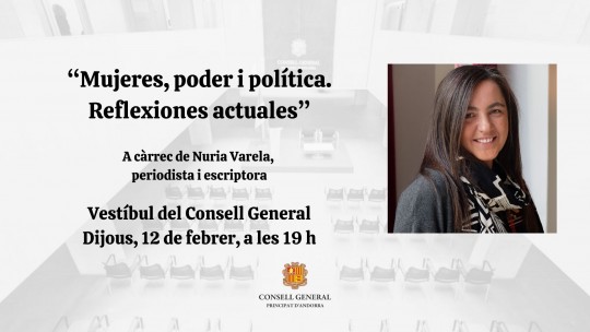 Conferencia sobre mujeres y política con Nuria Varela en Andorra la Vella
