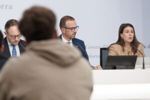 Roda de premsa sobre mesures econòmiques a Encamp per tancament RN20