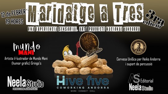 Cartel del evento Maridatge a Tres en Andorra la Vella