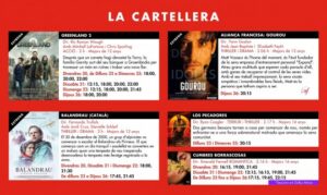 Cartellera de cinema dels Cinemes Illa Carlemany d'Escaldes-Engordany