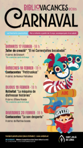Cartel del taller de creación del Rei Carnestoltes en Sant Julià de Lòria
