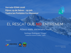Cartel de la xerrada sobre rescats d'allaus a La Massana