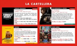 Cartellera de pel·lícules dels Cinemes Illa Carlemany a Escaldes-Engordany.