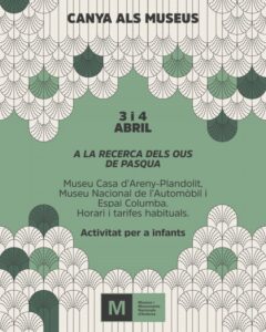 Cartel de actividad infantil para buscar huevos de Pascua en Andorra
