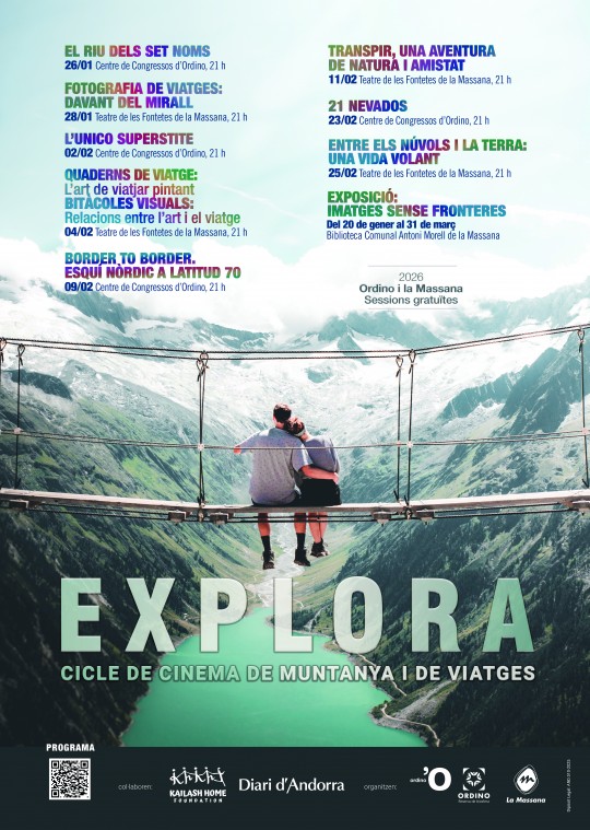 Cartel del ciclo de cine y fotografía en la Biblioteca de la Massana