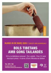 Una mano golpeando un bol tibetano en un concierto