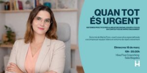 Marta Pons en la conferencia Quan tot és urgent en Andorra la Vella