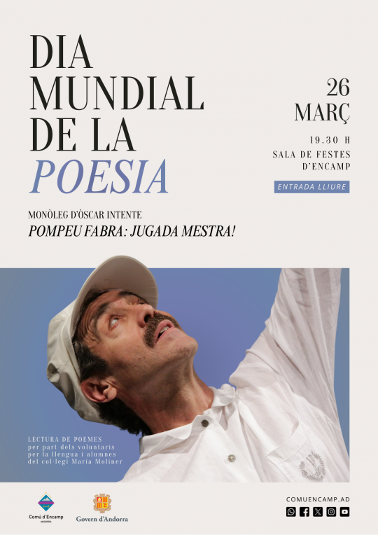 Espectacle teatral en honor a Pompeu Fabra para el Día Mundial de la Poesía