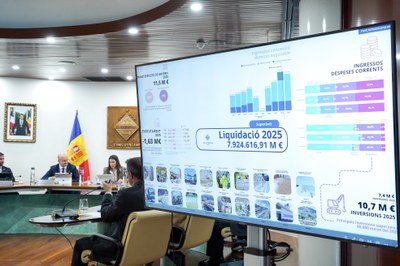 Presentación del superávit del Comú d'Encamp para el año 2025