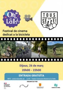 Cartel del festival de cine dedicado a la bicicleta en Andorra la Vella
