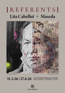 Cartel de la exposición Referents de Lita Cabellut y Maseda en Andorra
