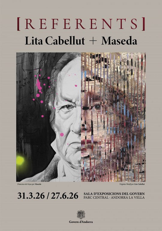 Cartel de la exposición Referents de Lita Cabellut y Maseda en Andorra