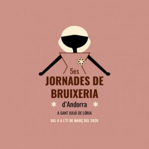 Cartel de las Jornades de Bruixeria en Andorra con fechas y diseño gráfico