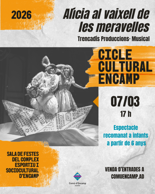 Representación del musical Alícia al Vaixell de les Meravelles en Encamp