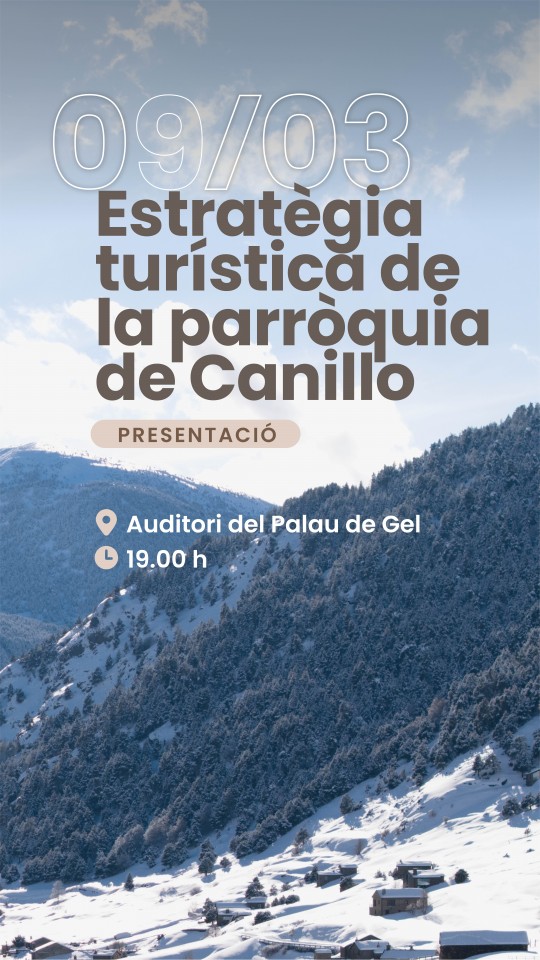 Presentación de la estrategia turística en Canillo con paisaje montañoso