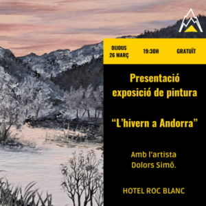 Cartel de la exposición L'hivern a Andorra con Dolors Simó.