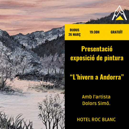 Cartel de la exposición L'hivern a Andorra con Dolors Simó.