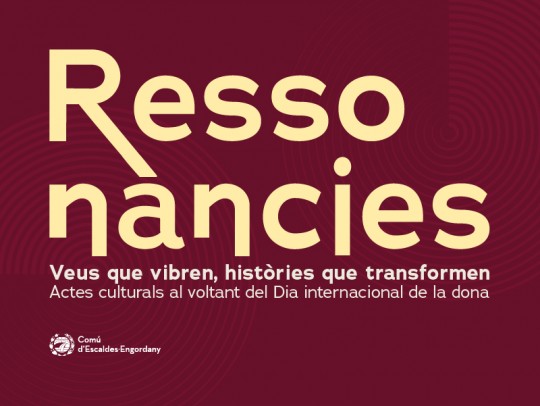 Cartel del evento cultural sobre el libro Amb veu de dona
