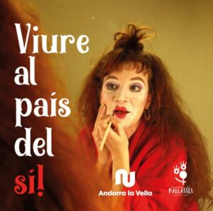 Pepa Plana preparándose para un taller de pallassos en Andorra la Vella