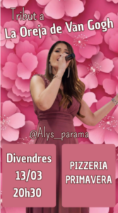 Mujer cantando en un evento de tributo a La Oreja de Van Gogh