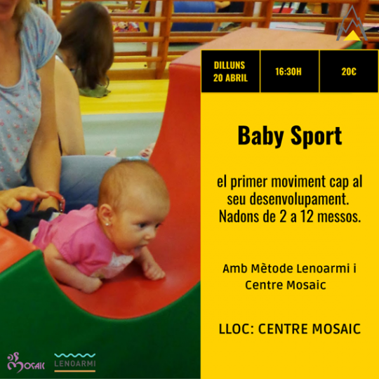 Nadons participant en activitats de Baby Sport a Escaldes-Engordany.