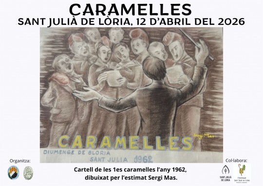 Cartel de las caramelles en Sant Julià de Lòria en 2026