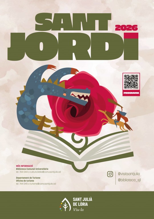 Cartel de la celebración de la Diada de Sant Jordi en Sant Julià de Lòria