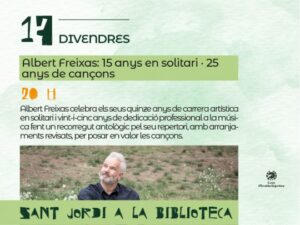 Albert Freixas celebrando 15 años de carrera artística en concierto