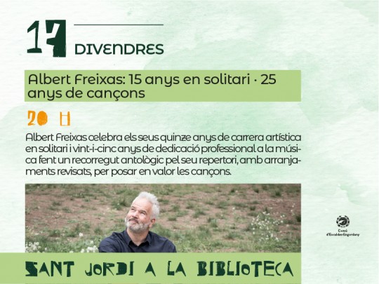 Albert Freixas celebrando 15 años de carrera artística en concierto