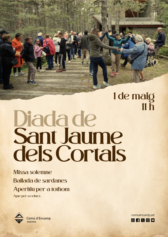 Celebración de la Diada de Sant Jaume en Encamp con misa y sardanas