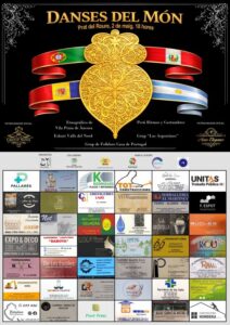 Cartel del Festival de Folklore con danzas de varios países