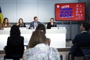 Presentación del festival Jambo en Andorra la Vella con varios ponentes