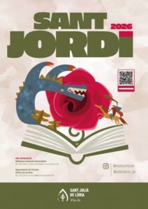 Cartel de la actividad de lectura fácil para niños en Sant Jordi 2026