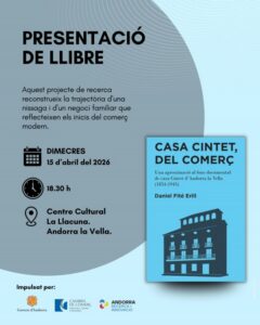 Presentación del libro Casa Cintet en Andorra la Vella