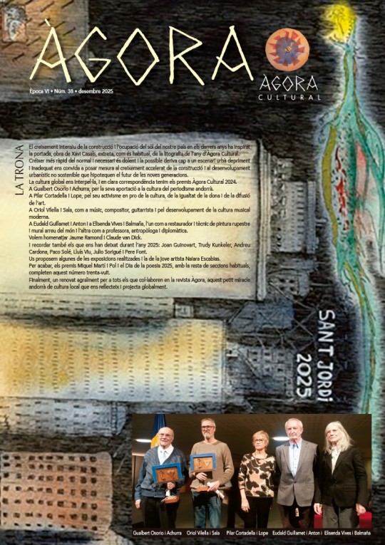 Portada de la revista Àgora número 38 con litografía de Sant Jordi 2026