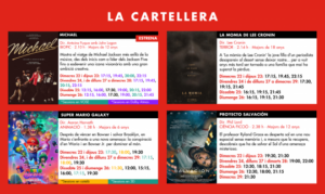 Cartellera de films del Cine Illa Carlemany d'Escaldes-Engordany