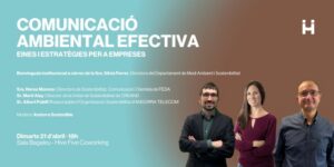 Participantes de la taula rodona sobre comunicació ambiental a Andorra la Vella
