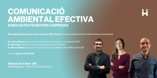 Participantes de la taula rodona sobre comunicació ambiental a Andorra la Vella