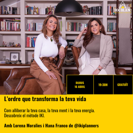 Lorena Moralies y Hana Franco en la xerrada sobre el mètode IKI