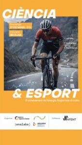 Ciclista en ruta durante el evento de Ciencia y Esport en Andorra