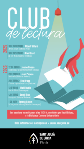 Cartel del club de lectura sobre el libro Cassigalls en Sant Julià de Lòria