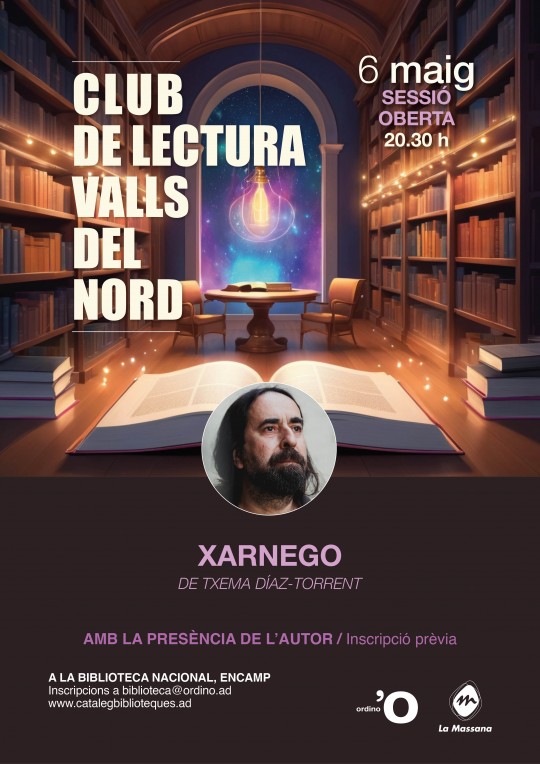 Cartel del Club de Lectura con Txema Díaz en Andorra