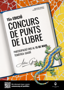 Cartel del 15º concurso de puntos de libro dedicado a Antoni Gaudí