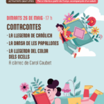 Cartel del contacontes en la Biblioteca del Centre Cultural Lauredià