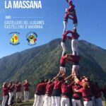 Participantes formando una torre humana en La Massana